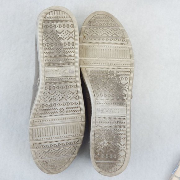 BOBS From Sketchers Memory Foam Womens Grey Flats Size 9.5 - Picture 10 of 11